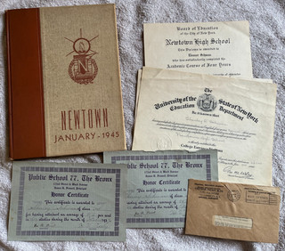 1945 Newtown High school yearbook Elmhurst Queens New York vintage ephemera