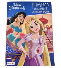 Disney Princess Jumbo Coloring Book Jasmine Aladdin Tangled Rapunzel