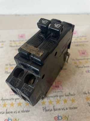 Challenger A240 2 Pole 40 Amp 120/240VAC Side HOOK THIN Circuit Breaker