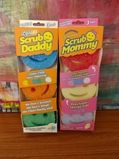 Scrub Daddy Scrub Mommy and Daddy Non-Scratch Cleaning Sponges - 3 pack each 