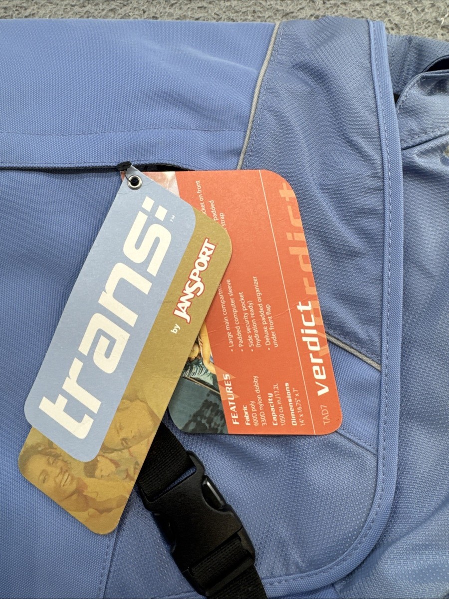 JanSport Trans TAD7 Verdict Pacific Blue Sling Laptop Tote Bag