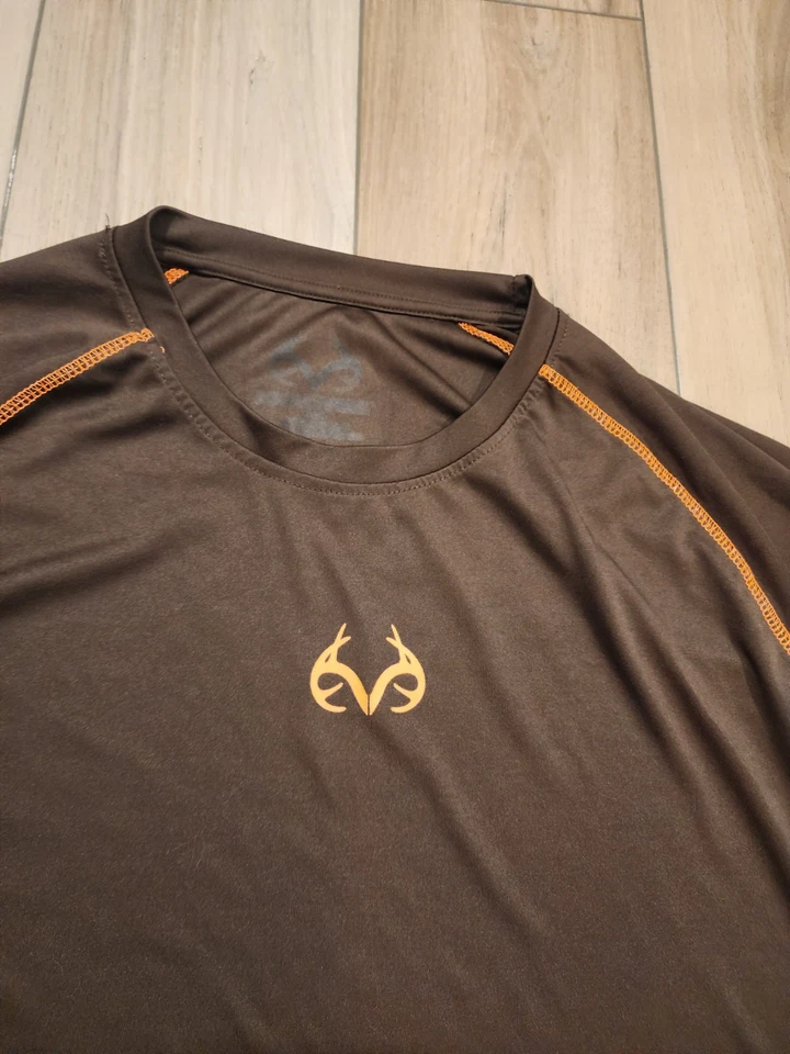 Realtree Dri-Fit Long Sleeve Shirt Lightweight Brown Camo Logo Men's Size XXL - Image 2 of 4