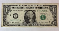 BIRTHDAY/ANNIVERSARY $1.00 CURRENCY Note 09-17-1971