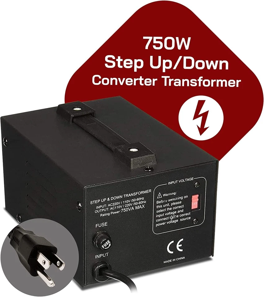 Universal Voltage Transformer Step Up Down Converter 110V 220V Heavy Duty - Image 2 of 4
