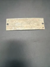 Vintage Chrysler Corporation Body Tag