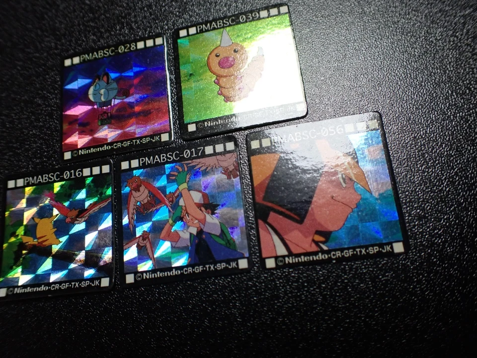 Pokemon GB Pocket Mini Card Prism Holo x5 Ash Pikachu etc #5724 - Image 4 of 4