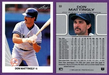 Don Mattingly New York Yankees 1990 Leaf Baseball #69 NrMt