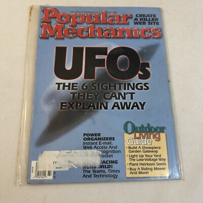 UFO'S : THE 6 SIGHTINGS THEY CAN'T EXPLAIN AWAY-  POPULAR MECHANICS (July 1998)