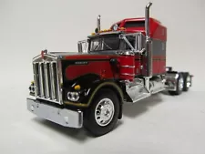 DCP, FIRST GEAR 1/64 SCALE W-900A KENWORTH AERODYNE, RED, GUN METAL GRAY & BLACK