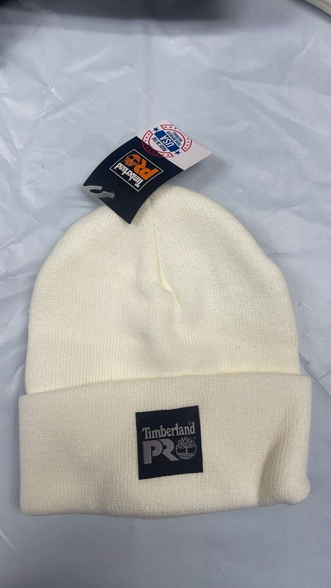 Timberland UNISEX Off White Fair Winter Beanie Hat A1V98148