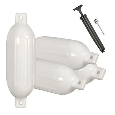 510mm x 140mm 4 Stück Fender Bootsfender Langfender Boot Rammschutz Weiß