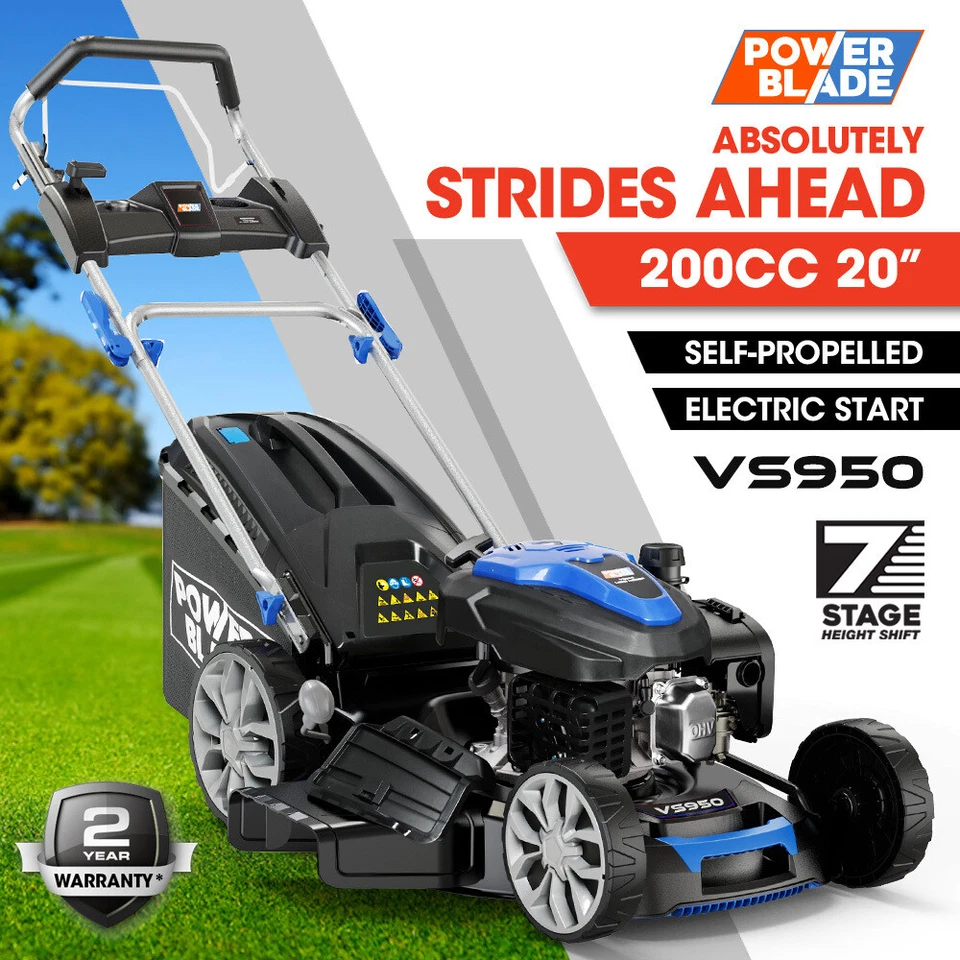 POWERBLADE 20" 200cc Self-Propelled Lawn Mower E-Start Petrol 4-Stroke Lawnmower