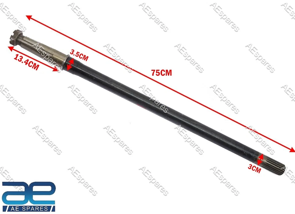 19 Spline Rear Axle Shaft Left & Right Side For Willys CJ M38 Jeeps ECs - Image 2 of 4