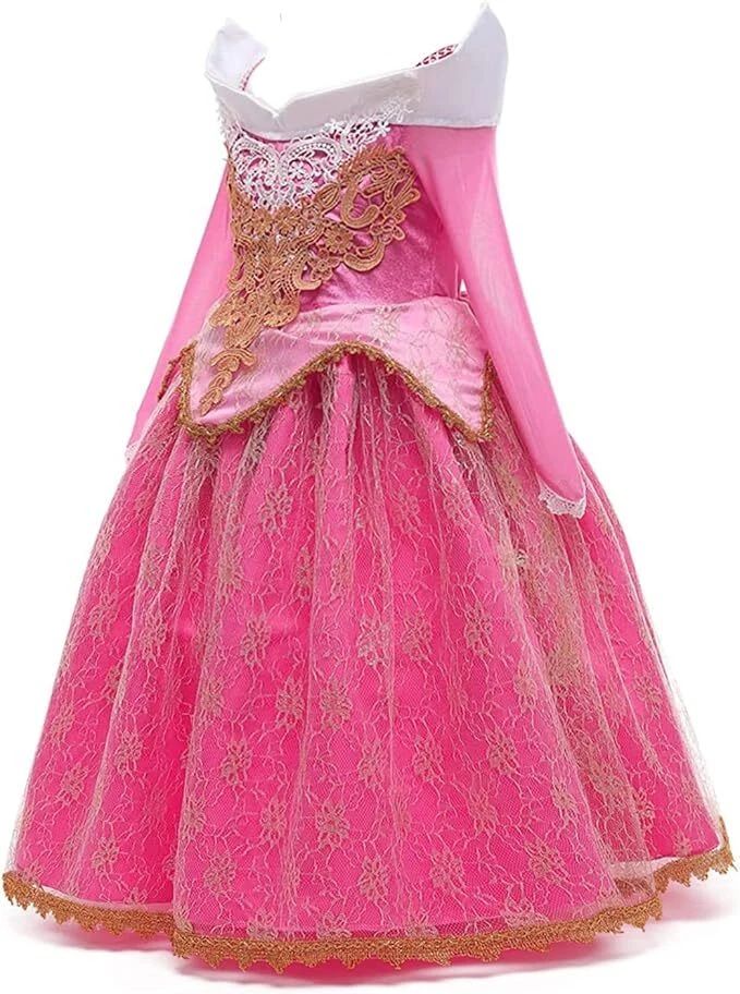 Vestido Disfraz Inspirado en Aurora para Niña - Conjunto Completo con Accesorios Foto 3 de 4