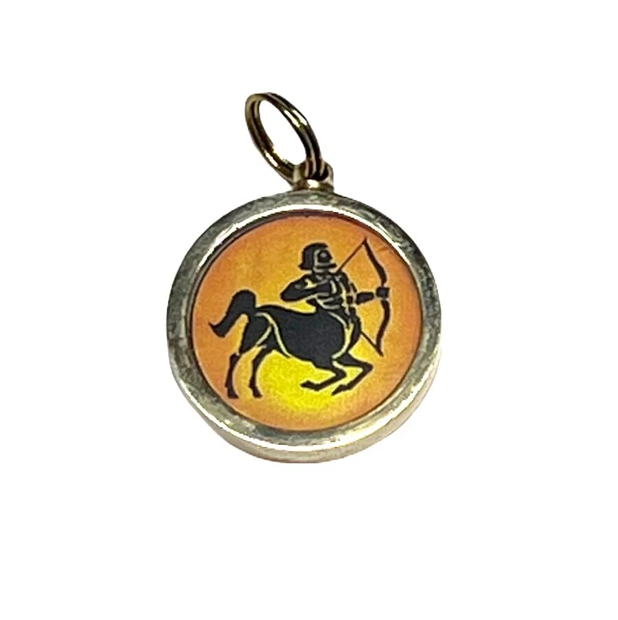 Rashi Yantra Pendant - Zodiac Sun Sign Constellation Amulet - Brass Pendant - Image 4 of 4