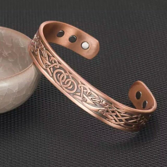 Copper Magnetic Bracelet Arthritis Pain Relief Bangle Healing Therapy Cuff Gifts OR10945