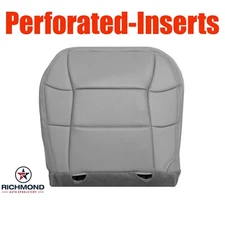 00-02 Lincoln Navigator -DRIVER Bottom Replacement Leather Seat Cover Gray PERF