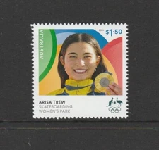 No 14 AUSTRALIA 2024 OLYMPIC GOLD - Arisa  TREW  - Women's Skateboarding  MNH