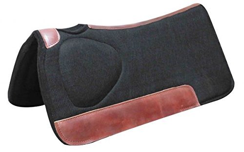 Showman 31" x 31" Black Felt Saddle Pad w/ Built-Up Shoulder - Picture 1 of 1