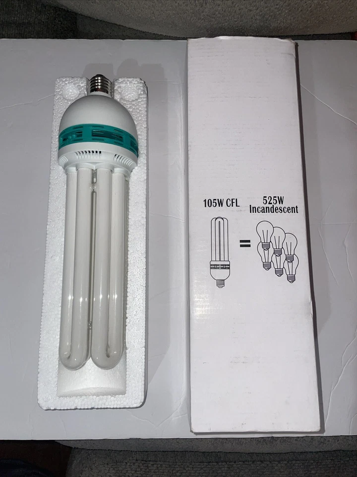 Photo Video Daylight White 105W CFL Fluorescent Light Bulb  535w - Image 2 of 2