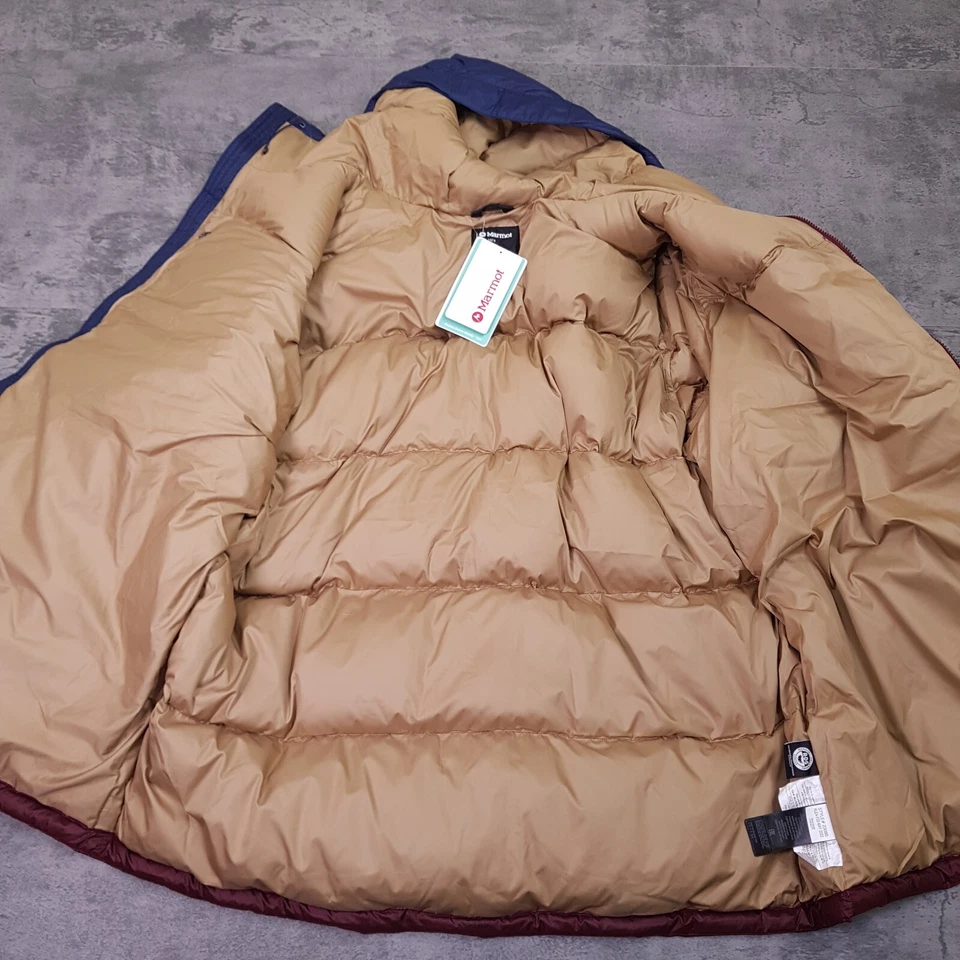 MARMOT Guides 700 Duck Down Hoody Puffer Jacket Mens 3XL Tall Port Royal Navy - Image 4 of 4