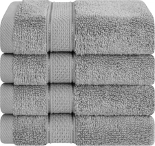 American Soft Linen Salem Washcloth Sets, 4 Piece Luxury 100% Cotton Washcloths 
