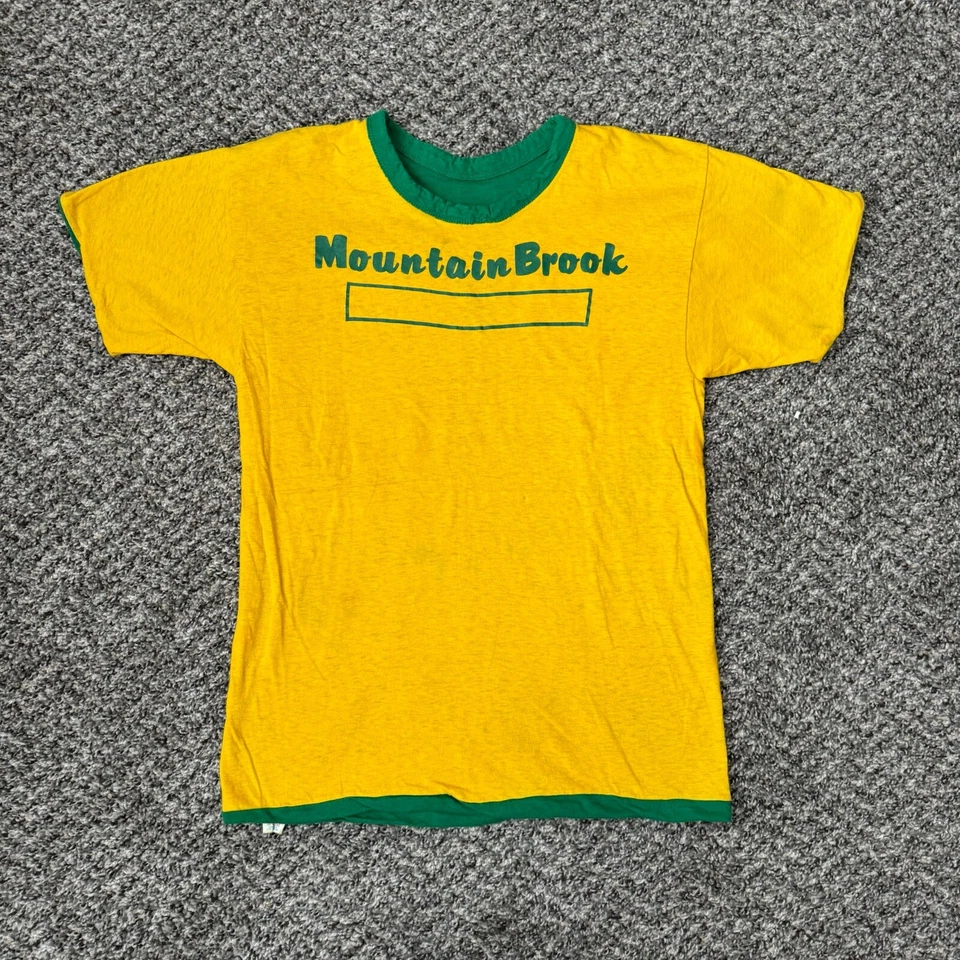 Camiseta De Colección Champion Para Hombres M Reversible Años 70 Azul Bar Alabama Mtn Brook Todo Algodón Foto 2 de 4