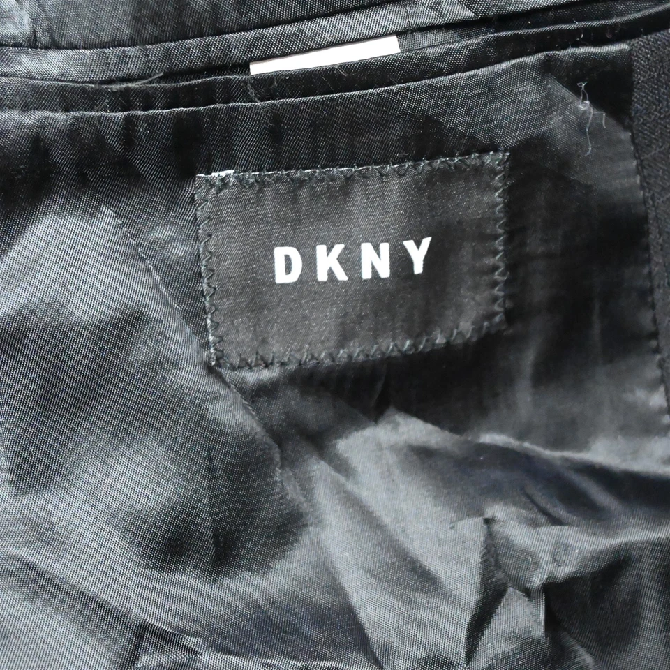 DKNY 44R Black Check 100% Wool Mens Blazer Suit Jacket Sport Coat - Image 4 of 4