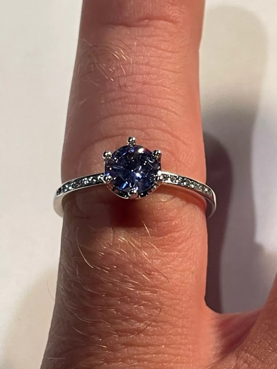 Jewelry Ring New With Stone Blue Size 57 Hallmark S925 10 22 A7