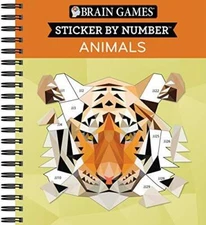 Brain Games - Sticker by Number: Animals - 2 Books in 1 (42 Images to Sticker)