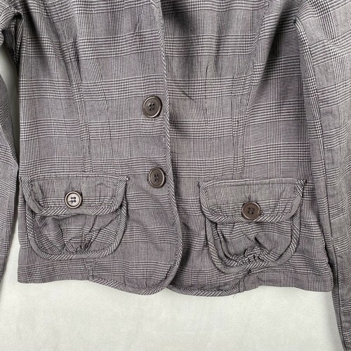 Paris Blues Women's Size S Houndstooth White/Black Blazer - Picture 6 of 9