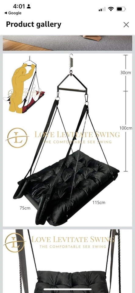 Love Levitate Sex Swing - The Comfortable Sex Swing - BDSM Swing Sex Furniture - Image 4 of 4