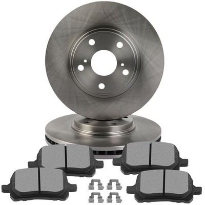 Front Brake Discs Rotors And Ceramic Pads Fit For Lexus RX300 2WD 4WD Solid