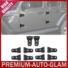 Carbon Fiber 4 Door Hinge Hood Cover Trim Decor Set for Jeep Wrangler JL JLU 18+