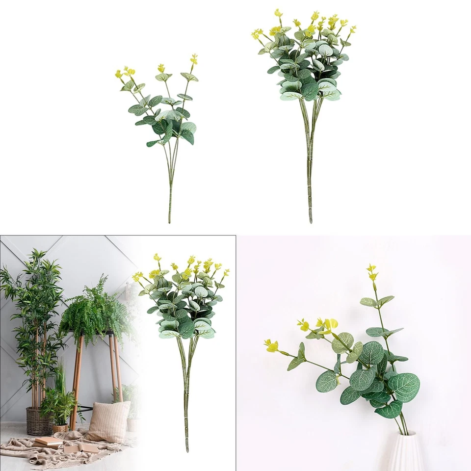Artificiel Eucalyptus STEM VASE VASE BRANCHE ARESSATION DE FLORICES INDOOR - Photo 1/1