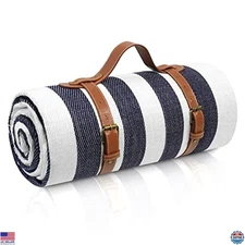 Extra Large 80"x80" Waterproof Picnic Blanket, Foldable for 6-8 Adults,