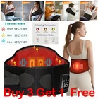 Cordless Heated Massage Vibration Lumbar Support Belt for Lower Back Pain Relief