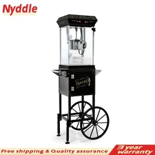 480W Movie Theater Popcorn Machine Maker Popper with Cart and 6 oz Kettle