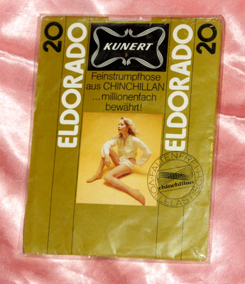 Alte STRAPS-STRÜMPFE Chinchillan KUNERT Graphit ELDORADO 20 Gr. 9 1/2