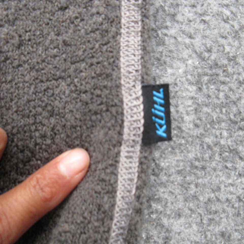 Chaqueta polar Kuhl para hombre grande gris cremallera completa exterior senderismo bolsillos para los pulgares Foto 4 de 4