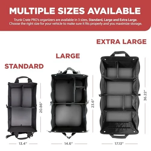  Trunk Organizer For Car, Suv, Truck | Premium Adjustable Multi Large Black - Image 3 of 4