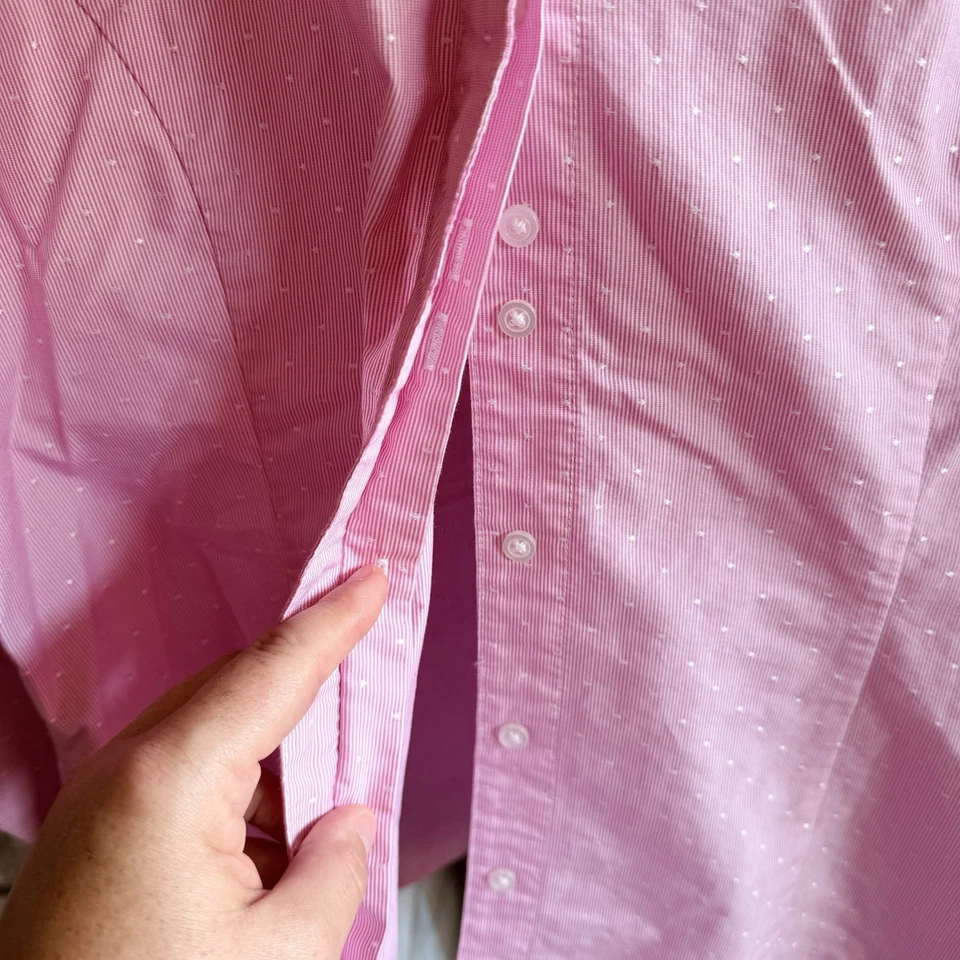 Camisa grande Riders by Lee a rayas rosas y blancas con botones Foto 4 de 4