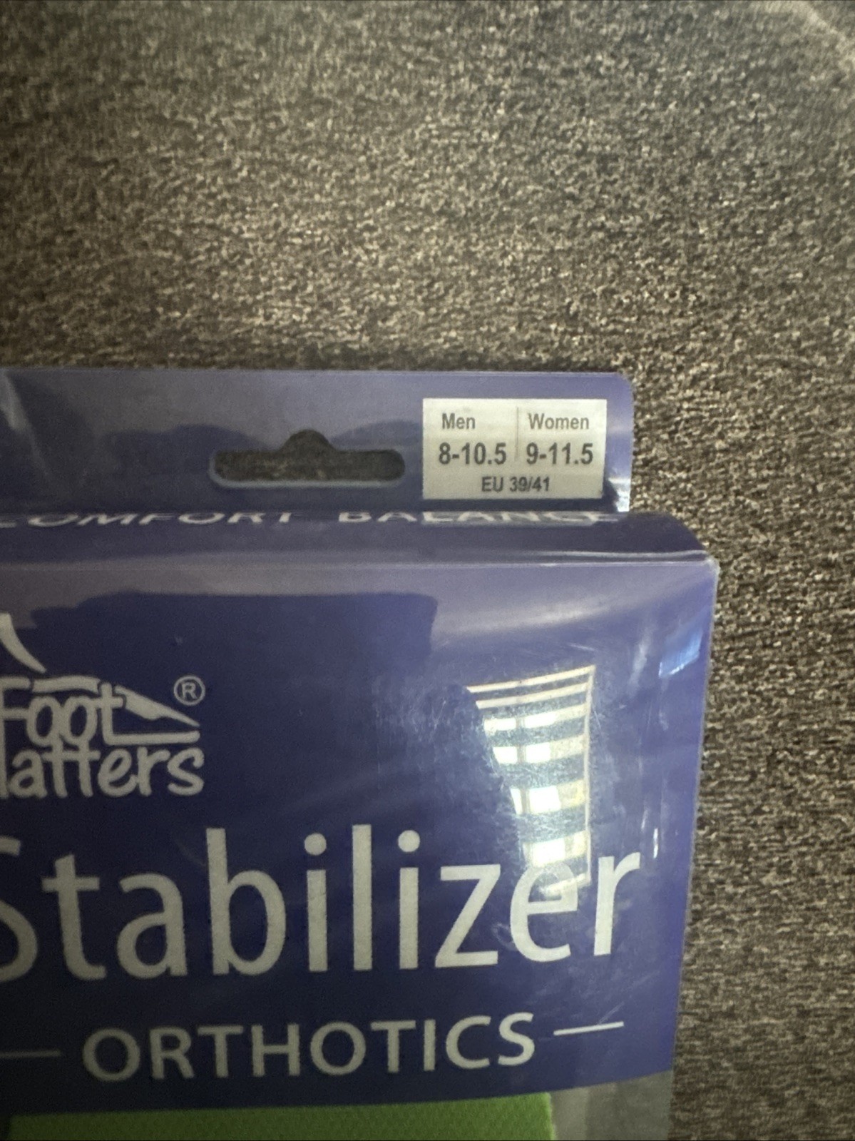 Foot Matters Stabilizer High-Impact Orthotics Insole Men 8-10.5 Women 9-11.5