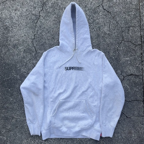 Pull à capuche SUPREME 2020 Motion gris moyen régulier tissage inversé pull