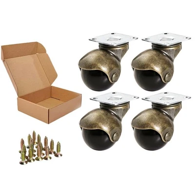 ENYKE Ball Caster Wheels, 1.5-inch Small Wheels for Furniture, Swivel Furniture Caster