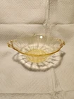 Elegant 1930s Depression Glass Lancaster Jubilee Cut Glass Topaz Yellow 2 Handle
