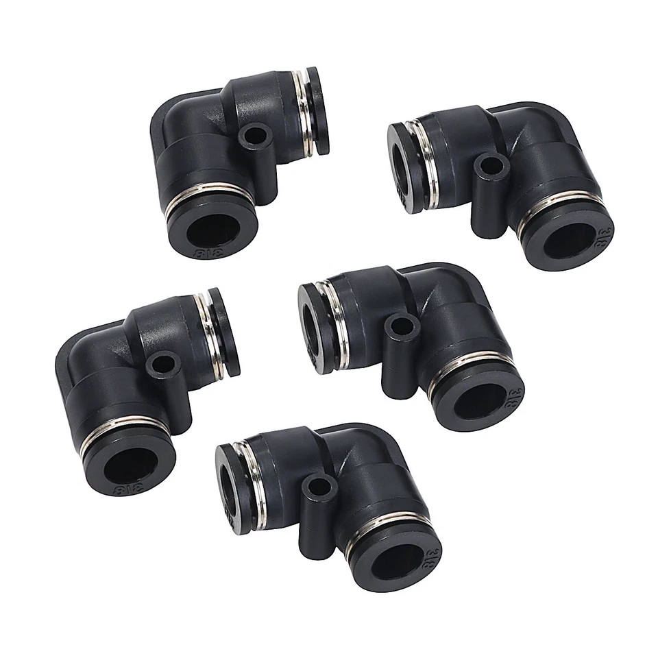 LokoCar 3/8" OD Nylon Air Line Quick Release Pneumatic Connectors Fittings 5Pcs - Image 4 of 4