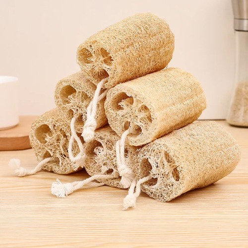 6 Stück Natürlicher Luffa Luffa Loofa Peeling Duschschwamm Körper Bad Peeling - Bild 1 von 14