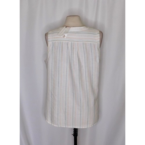 NWT!! Anthropologie MAEVE Seaboard Striped Buttondown Sleeveless Top ~ Size 14 - Picture 9 of 14