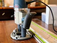 ToolCurve Guide Rail Adapter Compatible with Bosch 1617 Router - Fixed & Plunge